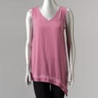 Women's Simply Vera Vera Vera Wang Asymmetrical Tank, Size: Medium, Med Pink