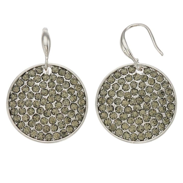Simply Vera Vera Wang Simulated Stone Disc Drop Earrings, Women's, Black