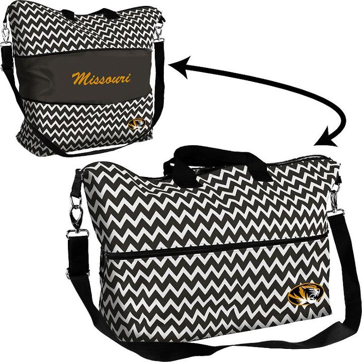 Logo Brand Missouri Tigers Chevron Expandable Tote, Women's, Multicolor