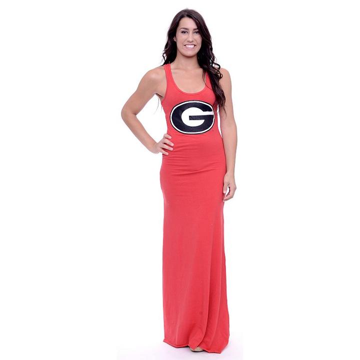 Women's Georgia Bulldogs Lucky Charm Maxi Dress, Size: Large, Red