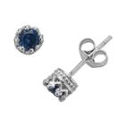 Junior Jewels Sterling Silver Lab-created Sapphire Crown Stud Earrings - Kids, Girl's, Blue