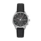 Seiko Men's Leather Chronograph Watch - Sks547, Black