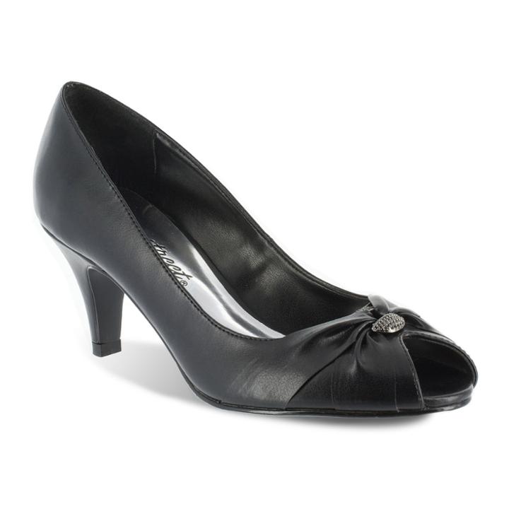 Easy Street Sunset Women's Peep-toe Dress Heels, Size: Medium (8), Black