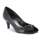 Easy Street Sunset Women's Peep-toe Dress Heels, Size: Medium (8), Black