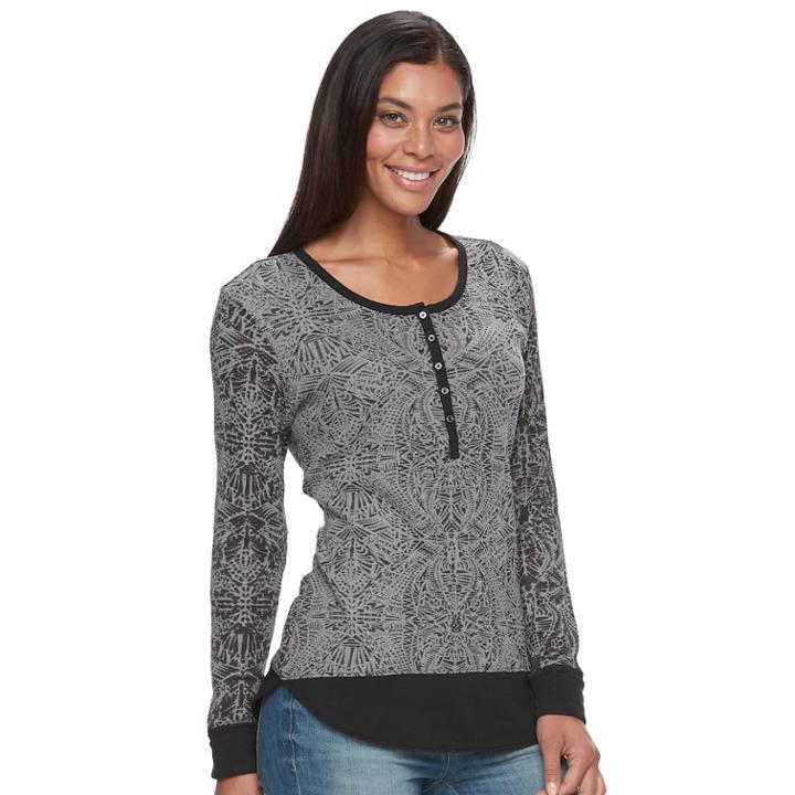Women's Columbia Ski Valley Ii Thermal Henley, Size: Medium, Grey (charcoal)