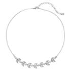 Lc Lauren Conrad Simulated Crystal Leaf Statement Necklace, Women's, Silver