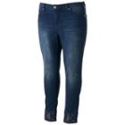 Juniors' Plus Size Hydraulic Lola Curvy Embellished Skinny Jeans, Girl's, Size: 22 W, Blue