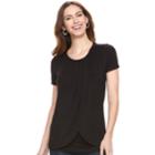 Maternity A:glow Tulip Hem Nursing Tee, Women's, Size: L-mat, Black
