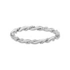 Journee Collection Sterling Silver Twist Ring, Women's, Size: 7, Grey