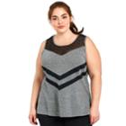 Plus Size Isla Mesh Tank, Women's, Size: 1xl, Med Grey