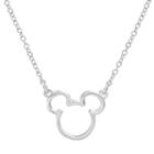 Disney's Mickey Mouse Sterling Silver Necklace, Women's, Size: 18, Grey
