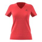 Women's Adidas Tech Short Sleeve Tee, Size: Medium, Med Red