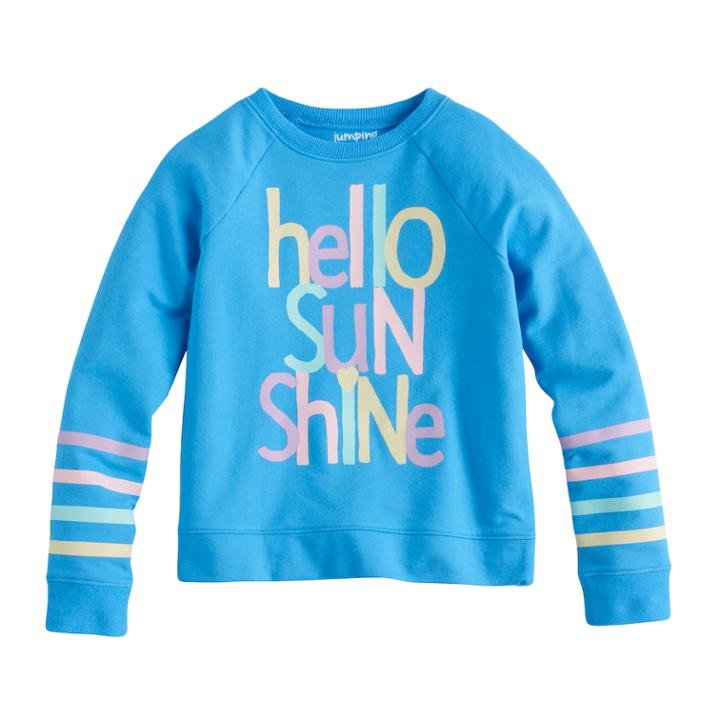 Girls 4-10 Jumping Beans&reg; Graphic Pullover Sweatshirt, Size: 10, Med Blue