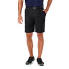 Men's Haggar&reg; Cool 18&reg; Pro Straight-fit Solid Pleated Shorts, Size: 34, Black