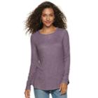 Women's Sonoma Goods For Life&trade; Supersoft Crewneck Tee, Size: Xxl, Purple