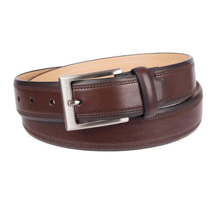 Men's Croft & Barrow&reg; Double-row Stitch Belt, Size: 40, Med Beige