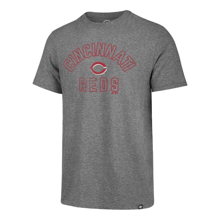 Men's '47 Brand Cincinnati Reds Match Tee, Size: Medium, Red Gray