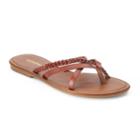 Sonoma Goods For Life&trade; Woman's Braided Thong Sandals, Women's, Size: Large, Med Brown