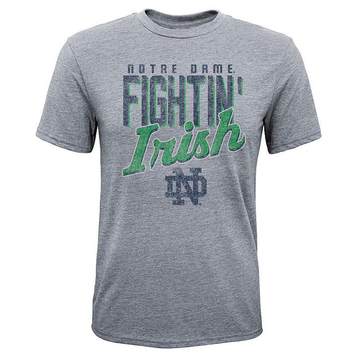 Boys 8-20 Notre Dame Fighting Irish Rally Anthem Tee, Size: M 10-12, Grey