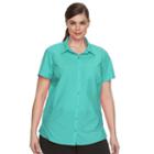 Plus Size Columbia Amberley Omni-shade Shirt, Women's, Size: 2xl, Green Oth
