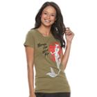 Disney's The Little Mermaid Juniors' Ariel Mermaids Have More Fun Graphic Tee, Girl's, Size: Small, Green Oth