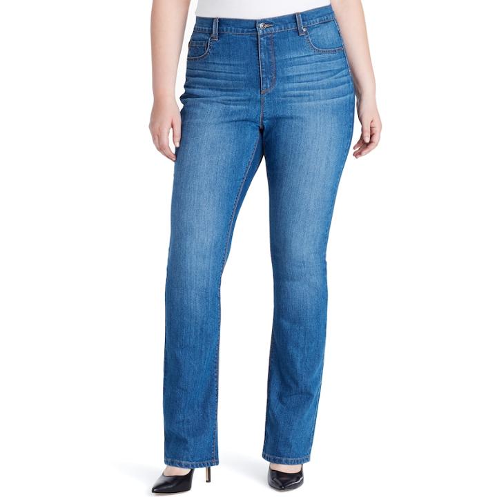 Plus Size Gloria Vanderbilt Avery High-rise Pull-on Jeans, Women's, Size: 16 - Regular, Med Blue
