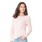 Women's Chaps Solid Boatneck Sweater, Size: Medium, Pink