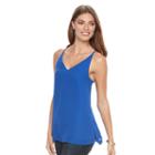 Women's Apt. 9&reg; Slit Camisole, Size: Medium, Blue