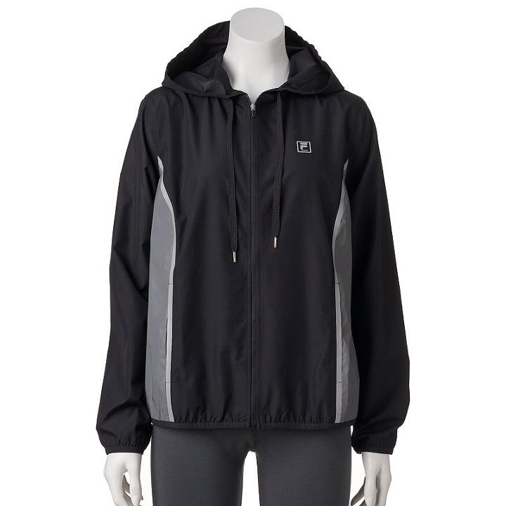 Women's Fila Sport&reg; Zip Long Sleeve Jacket, Size: Large, Black