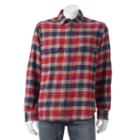 Men's Woolrich Tall Pine Classic-fit Heavyweight Flannel Button-down Shirt, Size: Xxl, Med Red