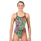 Women's Dolfin Winners V-2 Open-back One-piece Swimsuit, Size: 40 Comp, Turquoise/blue (turq/aqua)