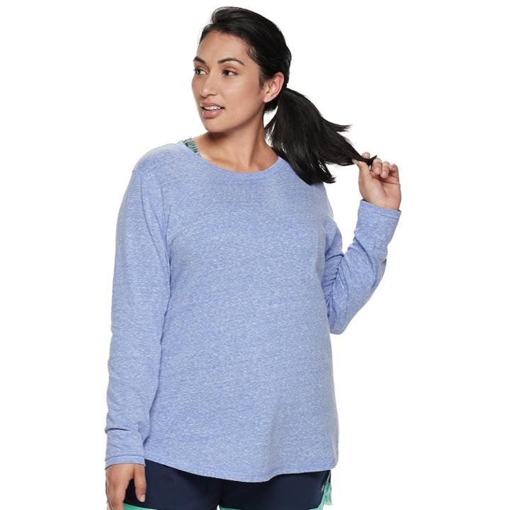 Plus Size Tek Gear&reg; Long Sleeve Tee, Women's, Size: 1xl, Med Purple