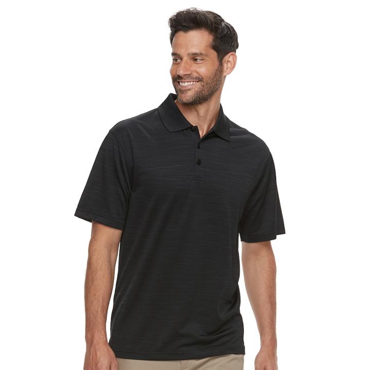 Men's Haggar Cool 18&reg; Pro Regular-fit Performance Polo, Size: Small, Black