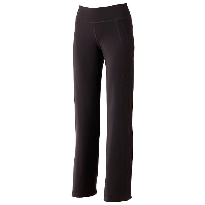 Women's Tek Gear&reg; Core Essentials Shapewear Fit & Flare Yoga Pants, Size: Xs Short, Black
