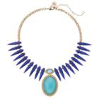 Jennifer Lopez Blue Teardrop & Oval Statement Necklace, Women's, Med Blue