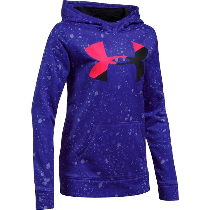 Girls 7-16 Under Armour Novelty Big Logo Hoodie, Size: Xl, Lt Purple