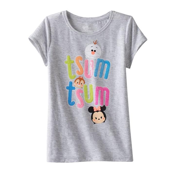 Disney's Tsum Tsum Girls 4-7 Sequin Tee By Jumping Beans&reg;, Girl's, Size: 7, Turquoise/blue (turq/aqua)