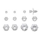 Simply Vera Vera Wang Simulated Crystal Stud Earring Set, Women's, Silver