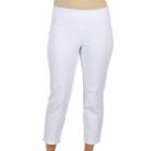 Women's Harve Benard Millennium Classic Fit Pull-on Crop Pants, Size: 2, White Oth