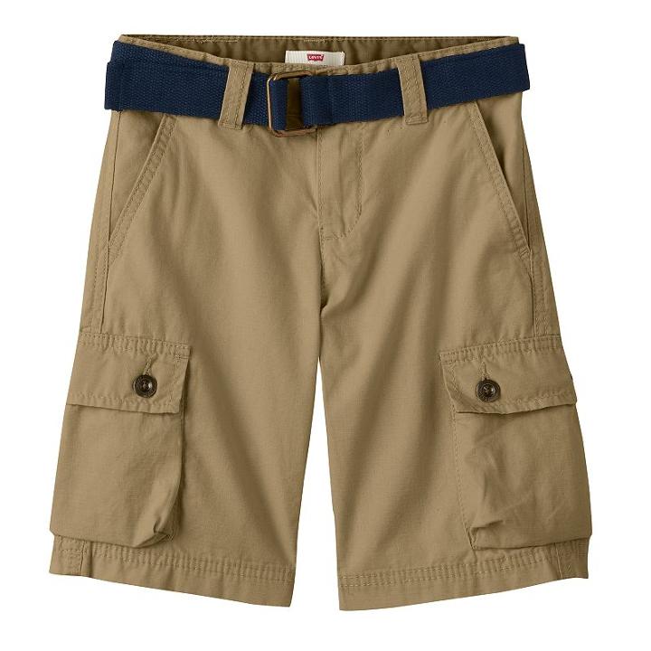Boys 4-7x Levi's Belted Rip-stop Cargo Shorts, Boy's, Size: 7x, Dark Beige