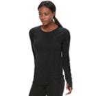 Women's Tek Gear&reg; Raglan Long Sleeve Tee, Size: Xl Long, Black