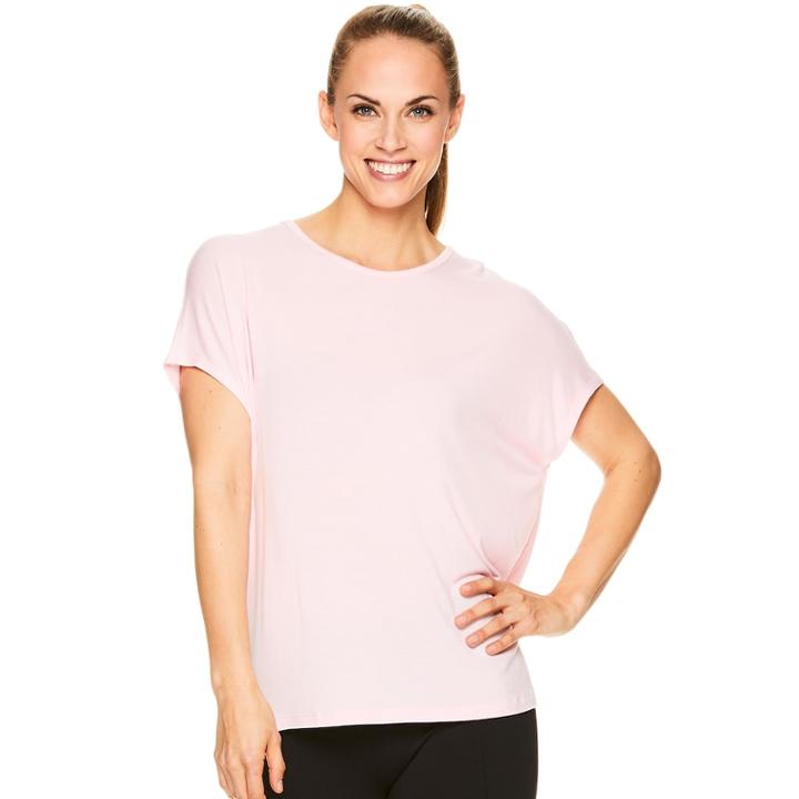 Women's Gaiam Namaste Strappy Back Yoga Tee, Size: Large, Dark Grey