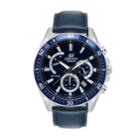 Casio Men's Edifice Leather Chronograph Watch - Efr-552l-2avcf, Size: Xl, Black