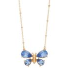 Lc Lauren Conrad Simulated Crystal Butterfly Necklace, Women's, Blue