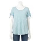 Women's Sonoma Goods For Life&trade; Embroidered Tee, Size: Xl, Light Blue