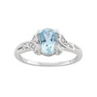 Sky Blue Topaz & Diamond Accent Sterling Silver Ring, Women's, Size: 6