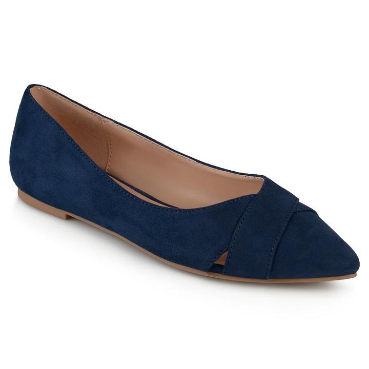 Journee Collection Winslo Women's Pointed Flats, Girl's, Size: 10, Blue (navy)