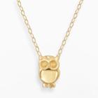 Teeny Tiny By Everlasting Gold 14k Gold Owl Necklace, Women's, Size: 17, Yellow