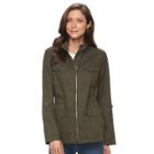 Women's Croft & Barrow&reg; 4-pocket Utility Jacket, Size: Xl, Green
