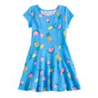 Girls 4-10 Jumping Beans&reg; Curved Seam Skater Dress, Size: 8, Med Blue